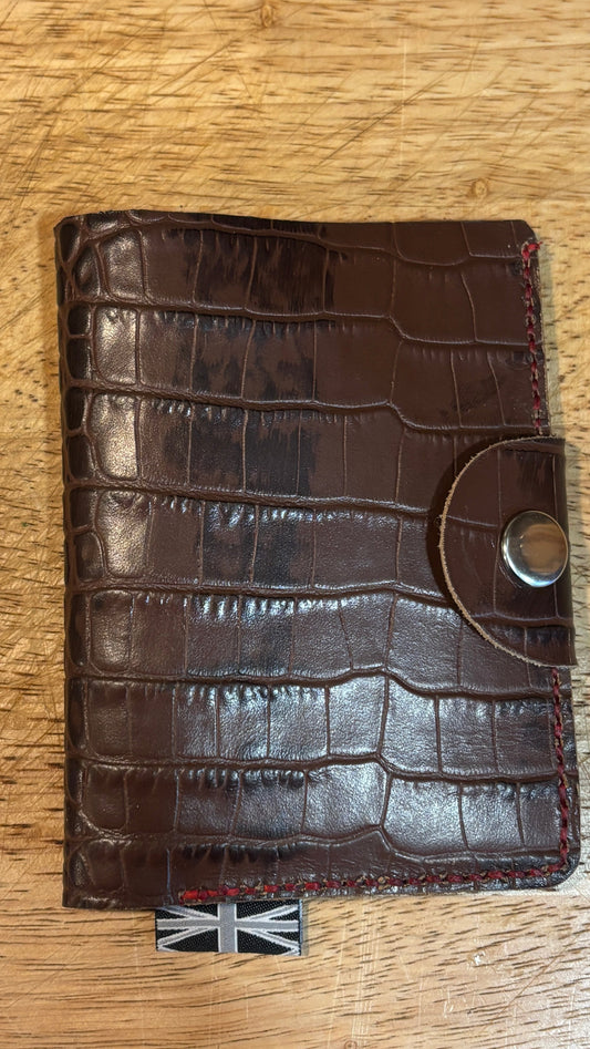 Crocodile leather Passport Holder