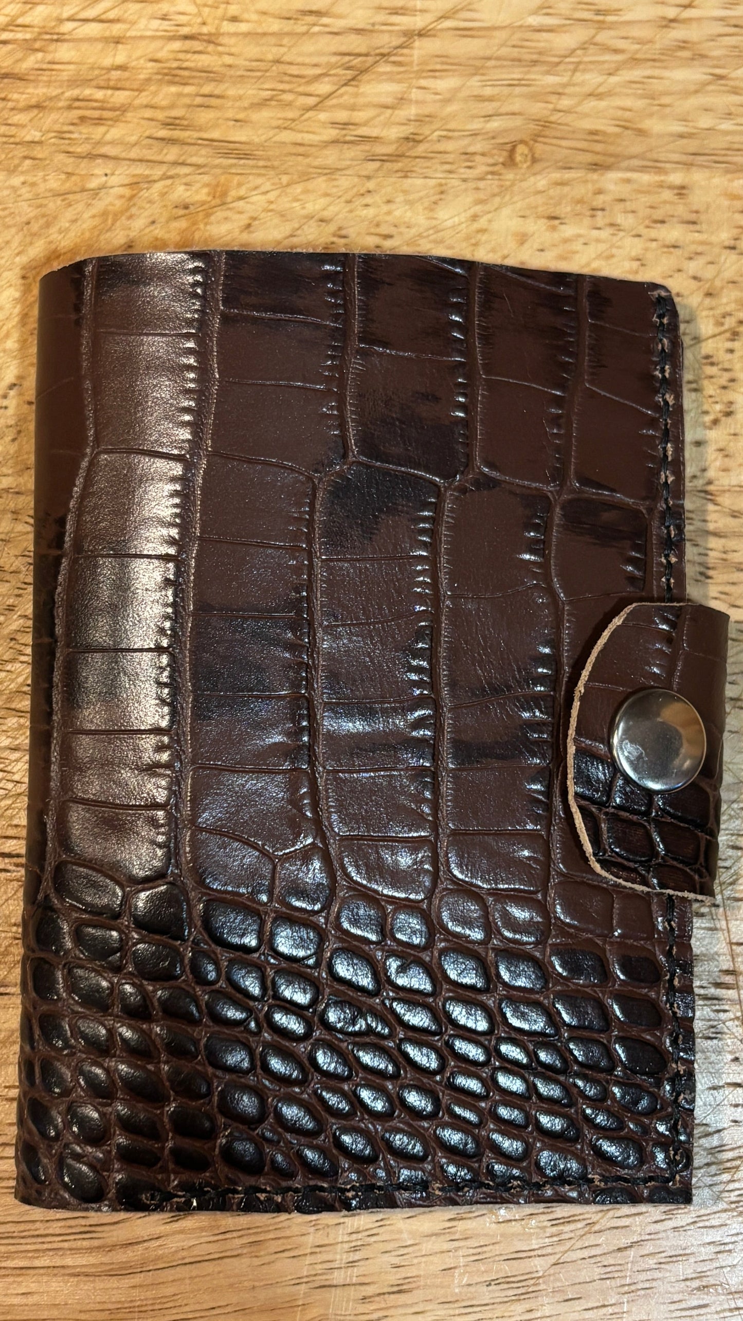Crocodile leather Passport Holder