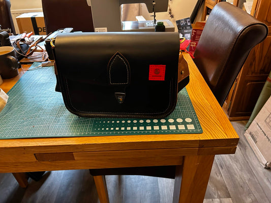 Handcrafted genuine black leather purse